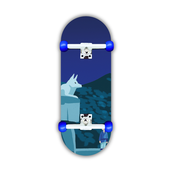 Skate De Dedo Completo Pro - Noite Azul